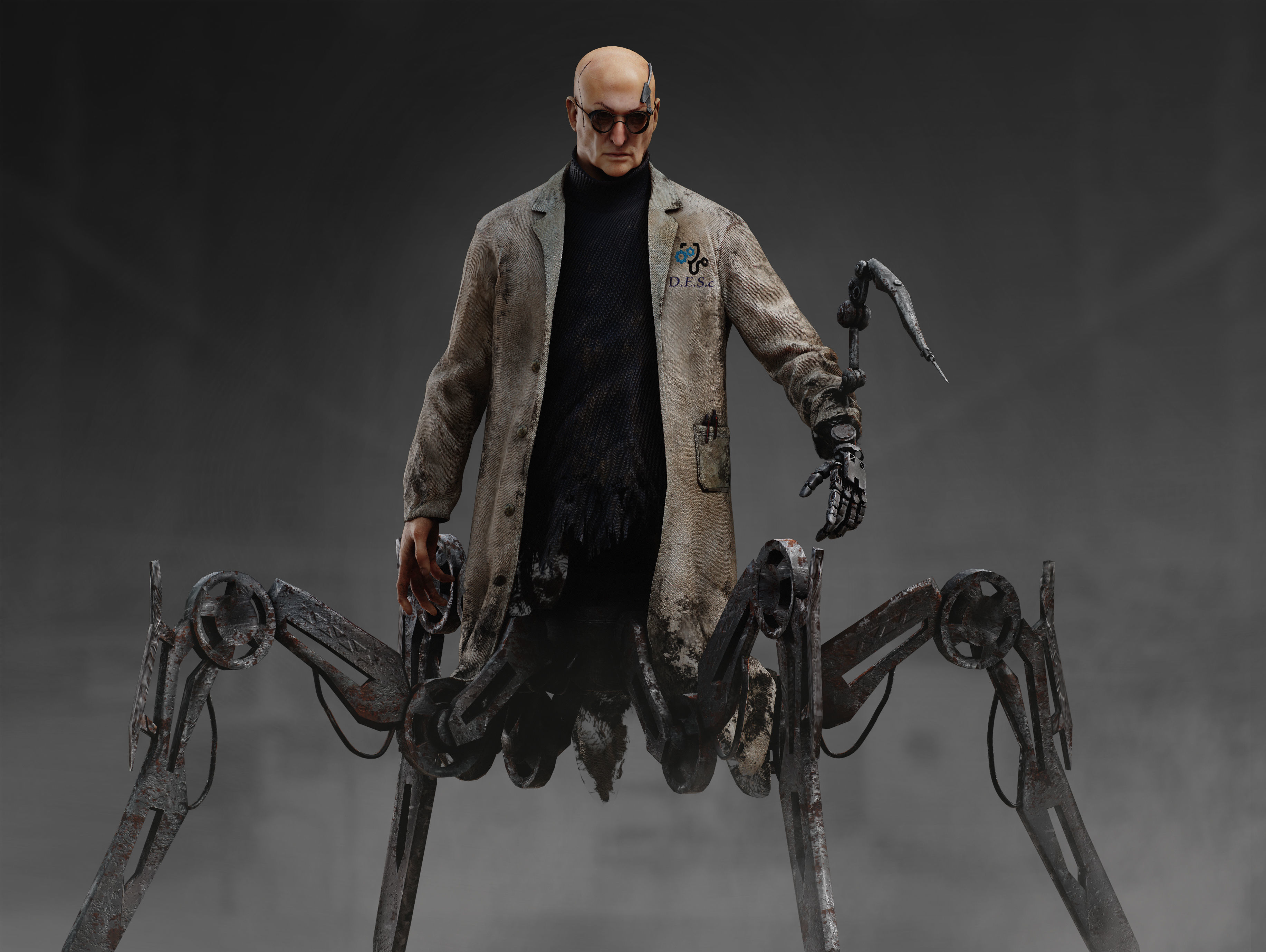 Sci Fi Mad Doctor Low-poly 3D model_4