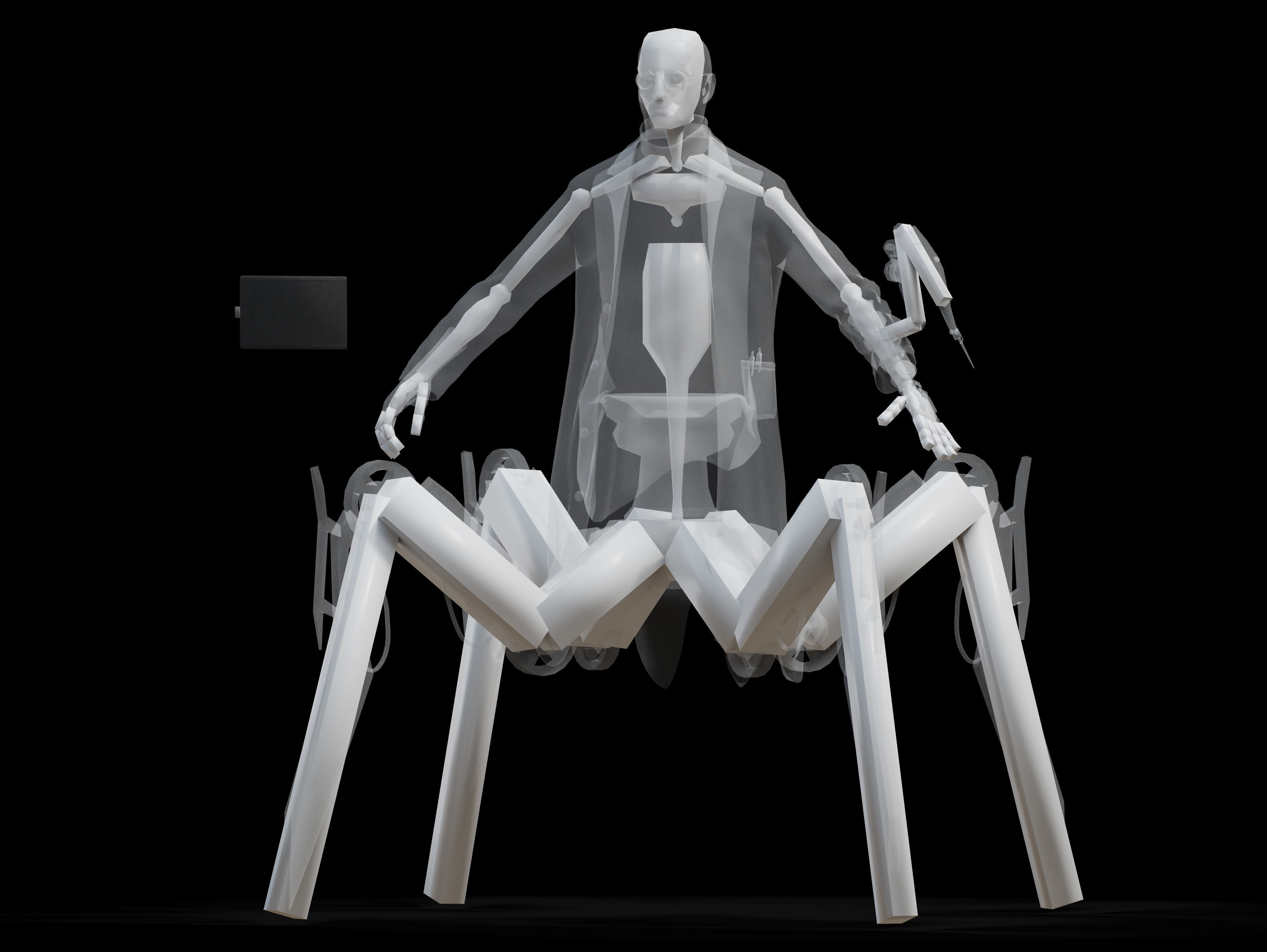 Sci Fi Mad Doctor Low-poly 3D model_9