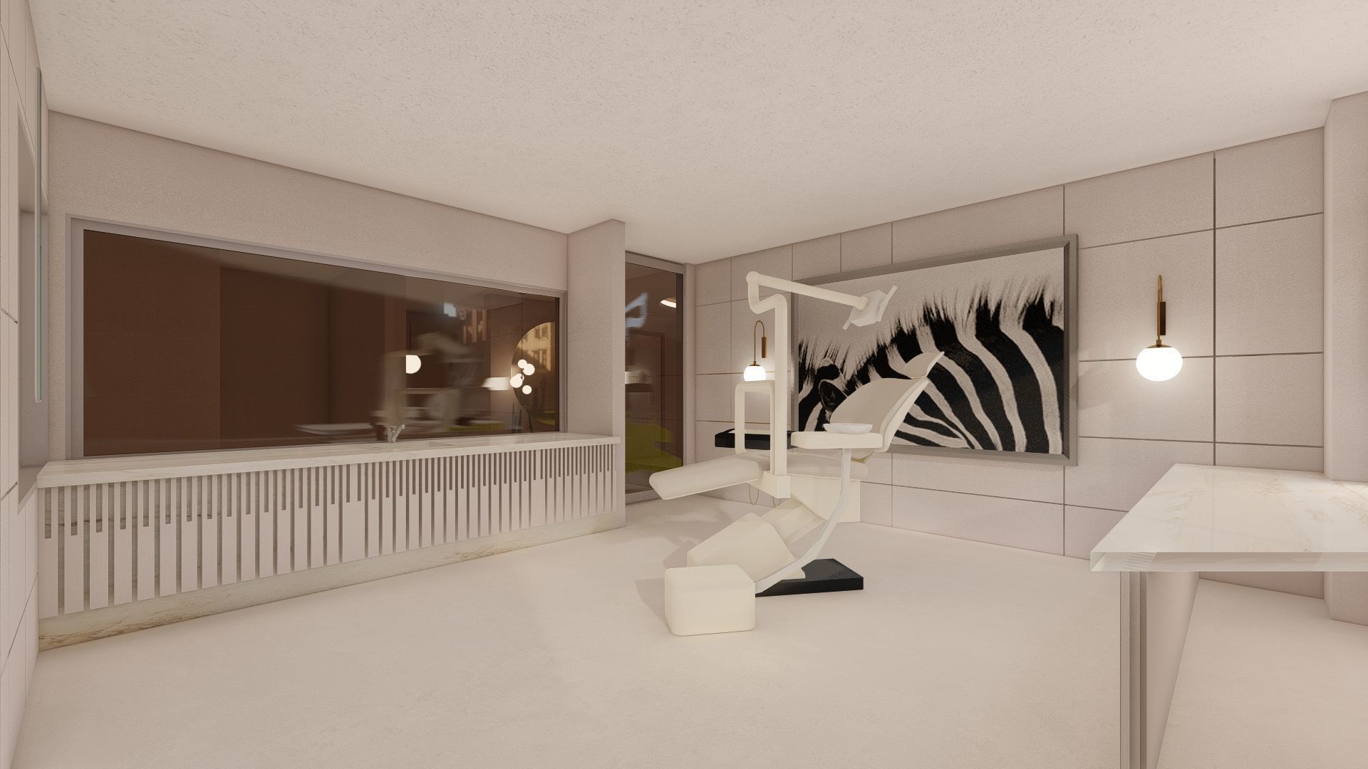 Modern Minimalist office Design 3D model_11