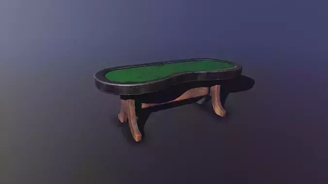 Old poker table for game