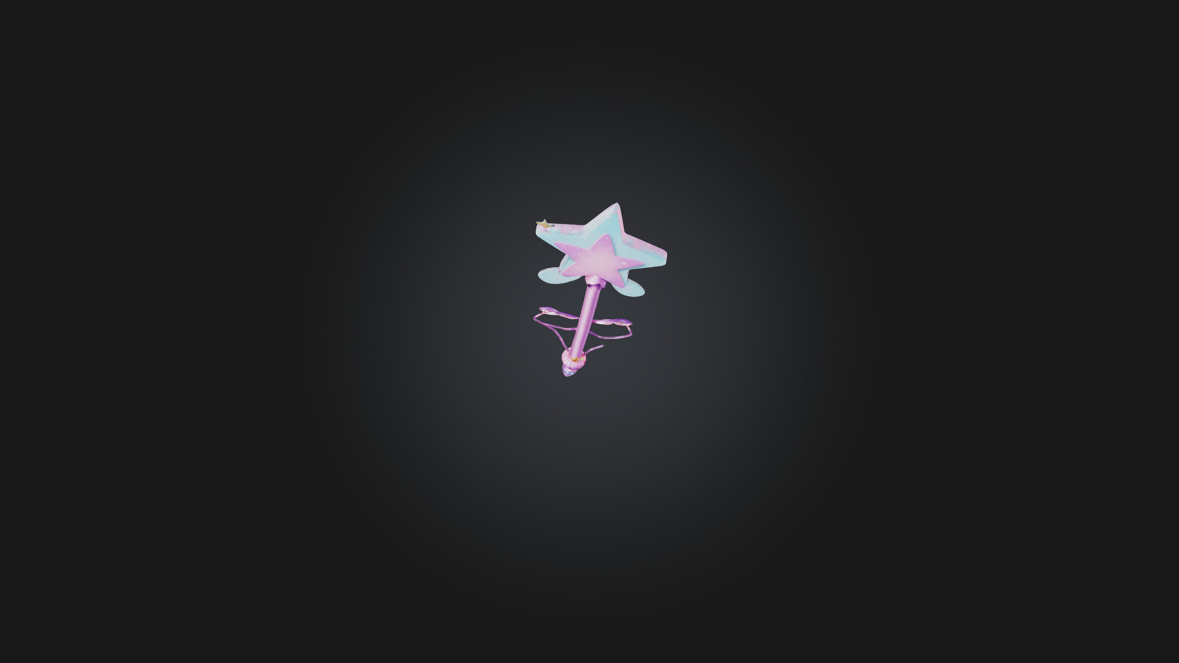 Cartoon Fairy Wand Low-poly 3D model_5