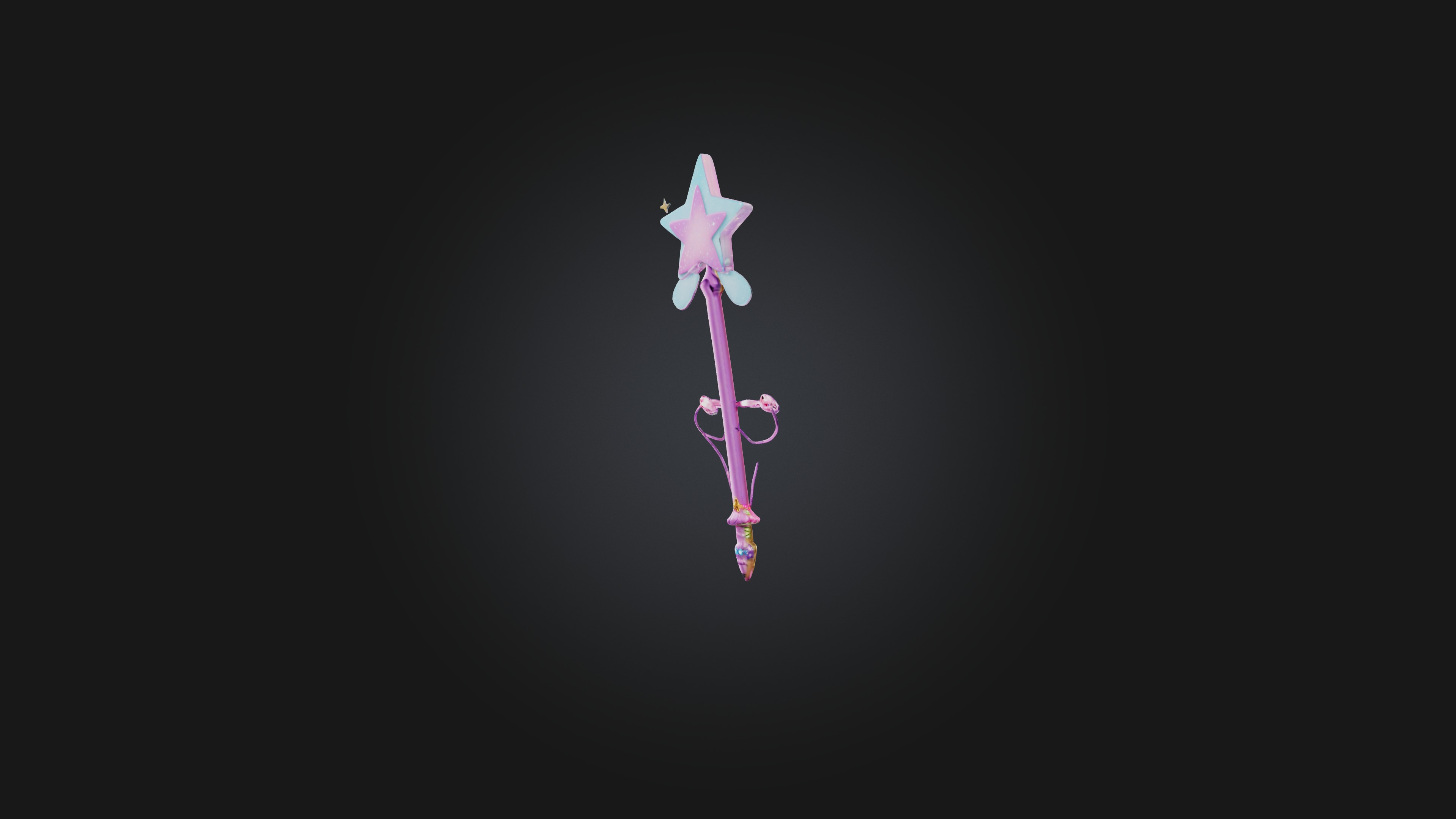 Cartoon Fairy Wand Low-poly 3D model_3