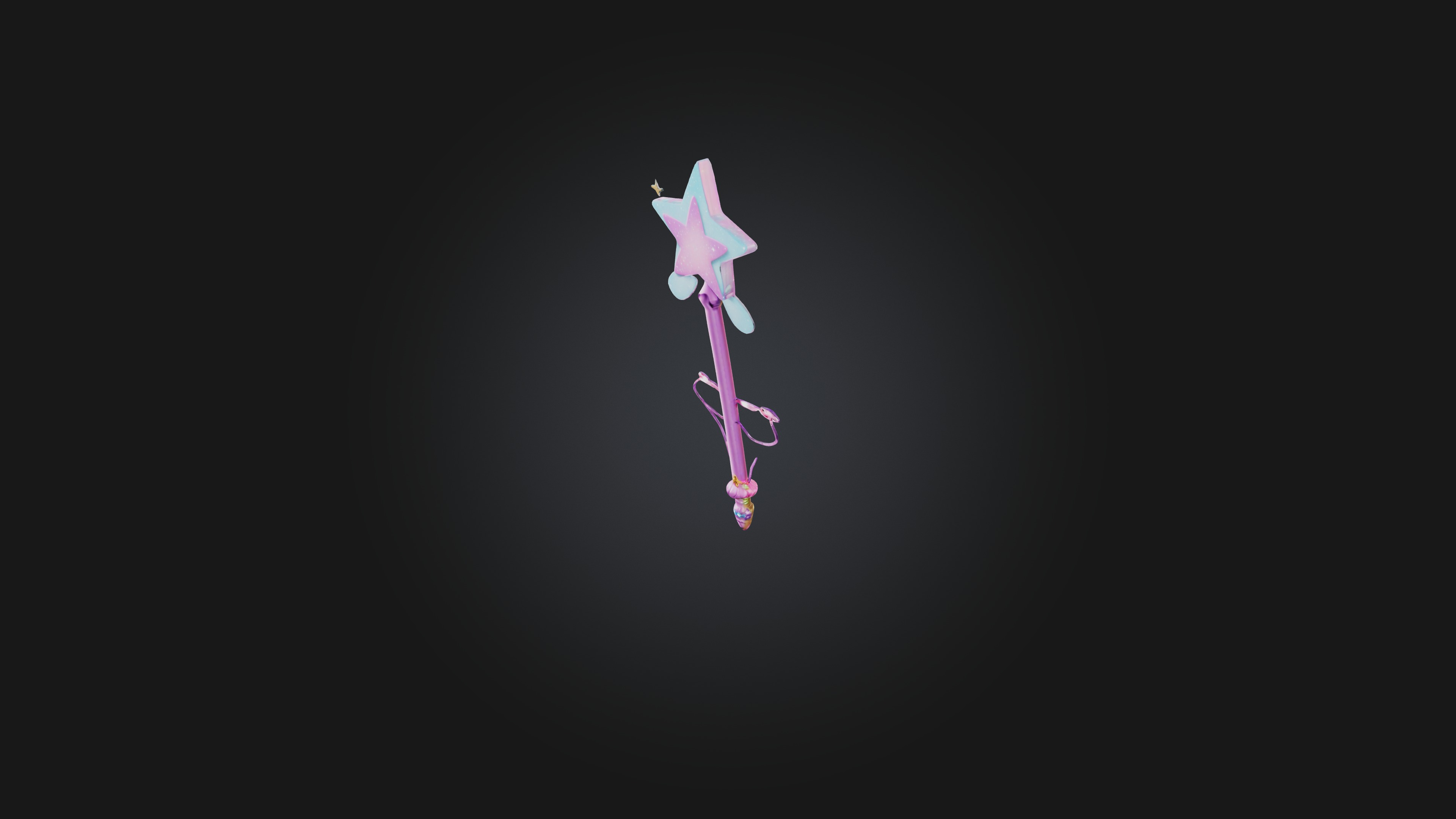 Cartoon Fairy Wand Low-poly 3D model_6