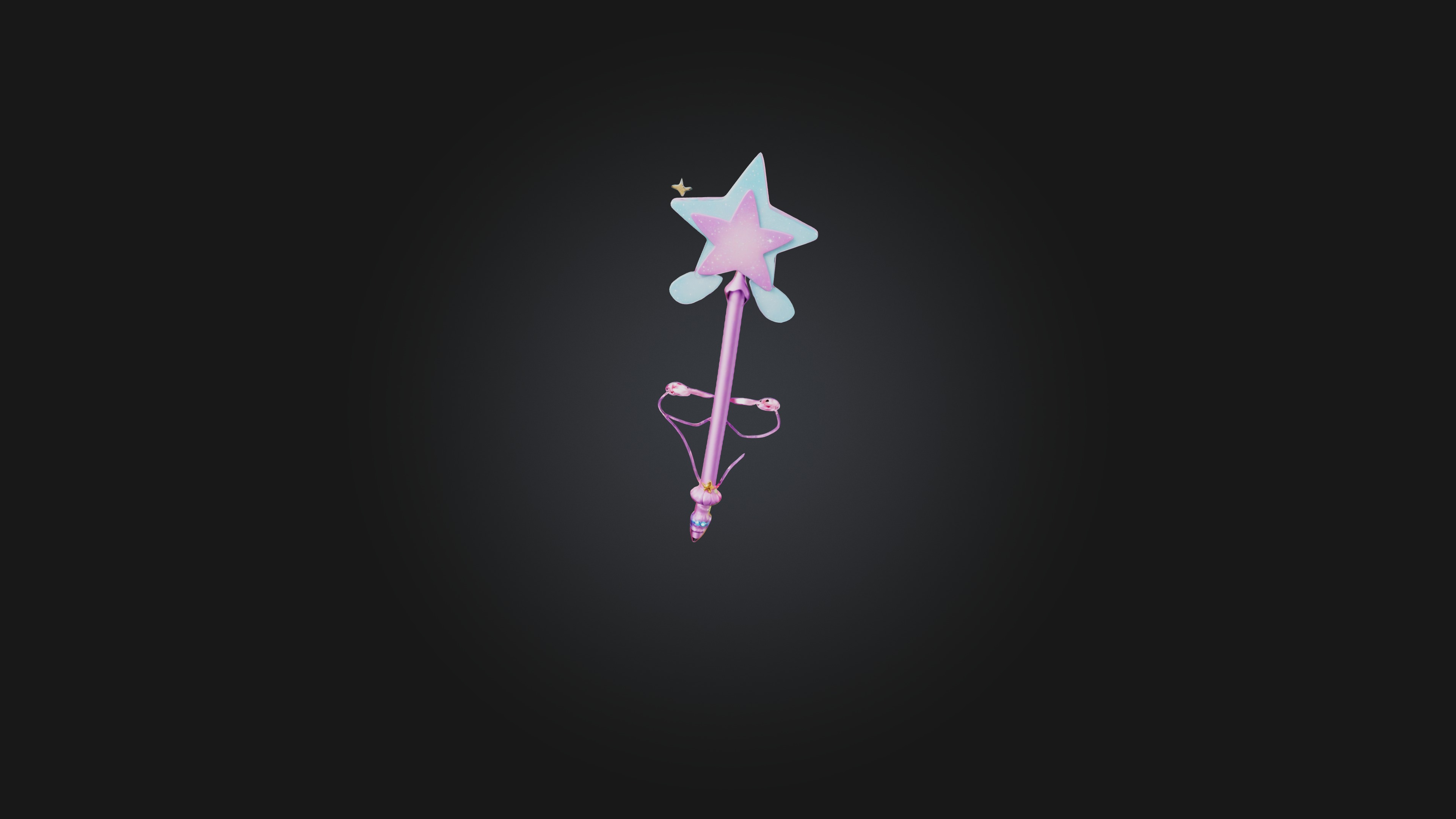 Cartoon Fairy Wand Low-poly 3D model_4