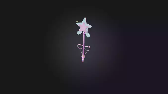 Cartoon Fairy Wand Low-poly 3D model Cartoon Fairy Wand Low-poly 3D model