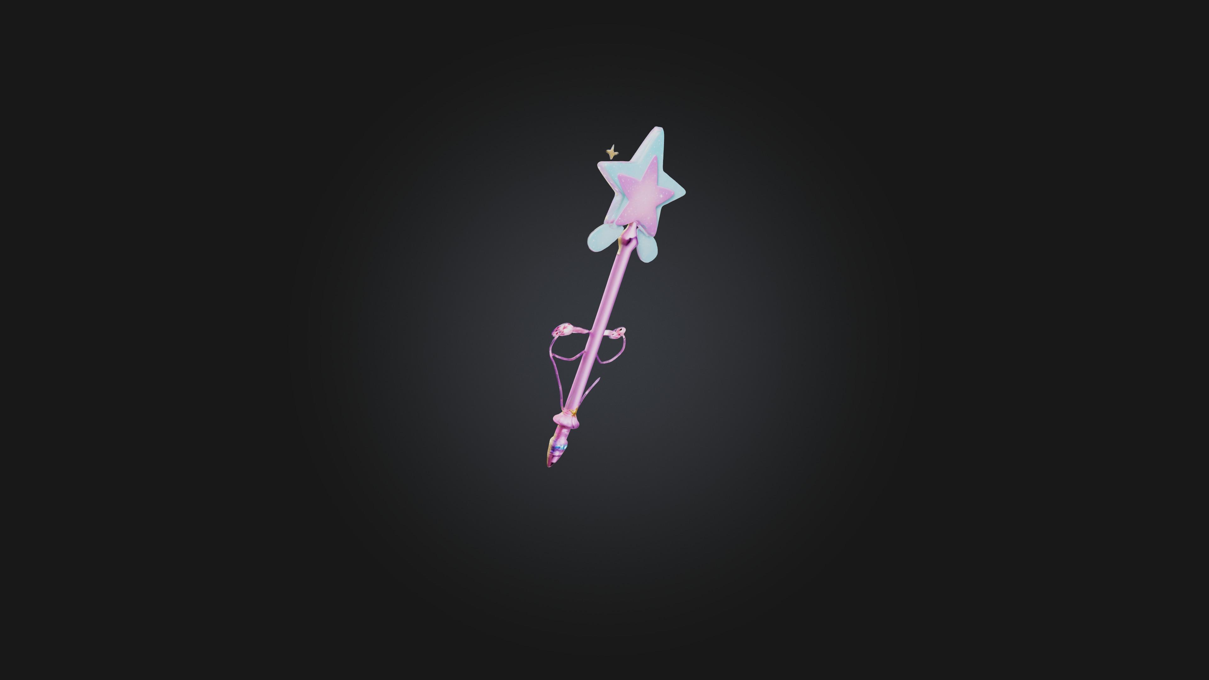 Cartoon Fairy Wand Low-poly 3D model_2
