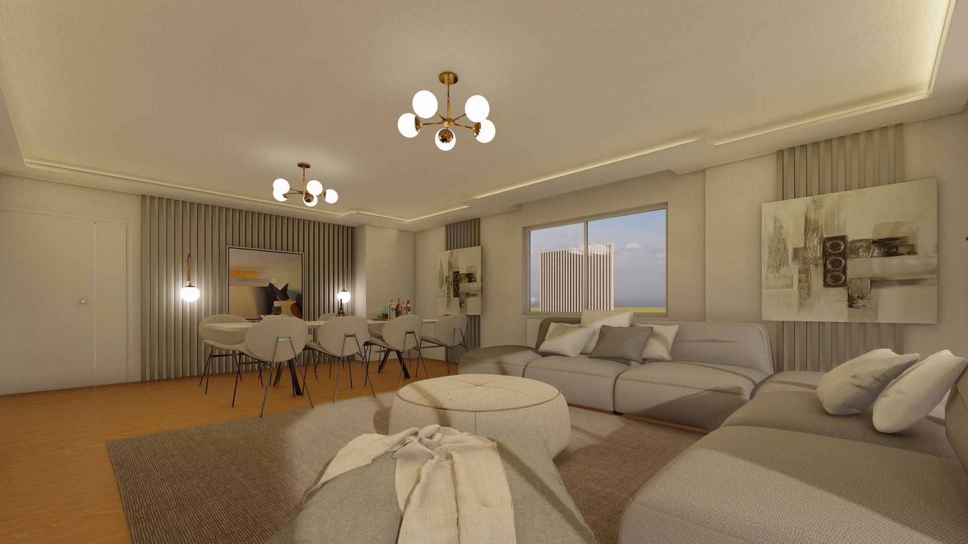 Modern Living Room Interior - 3D Model for Sale 3D model_3