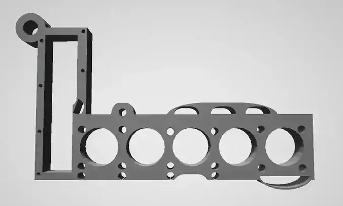 3D Printable 5 Cyl Keychain 