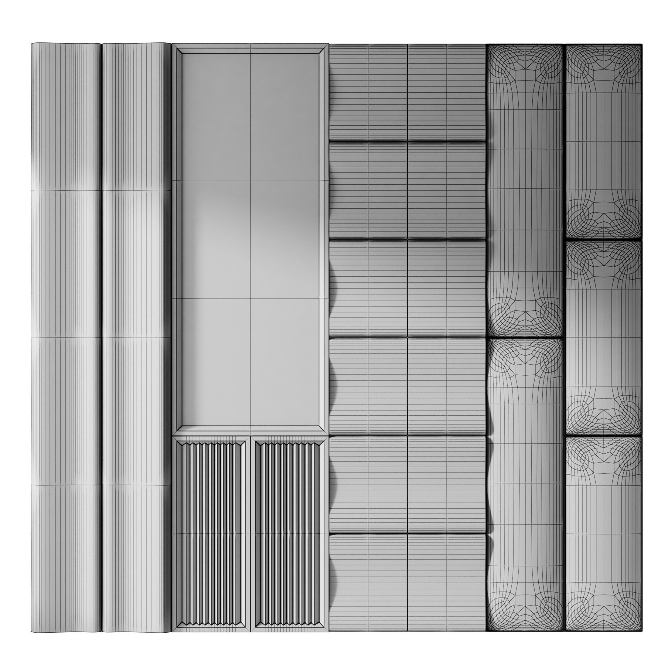 Decorative V2 Wall Panels 3D model_5