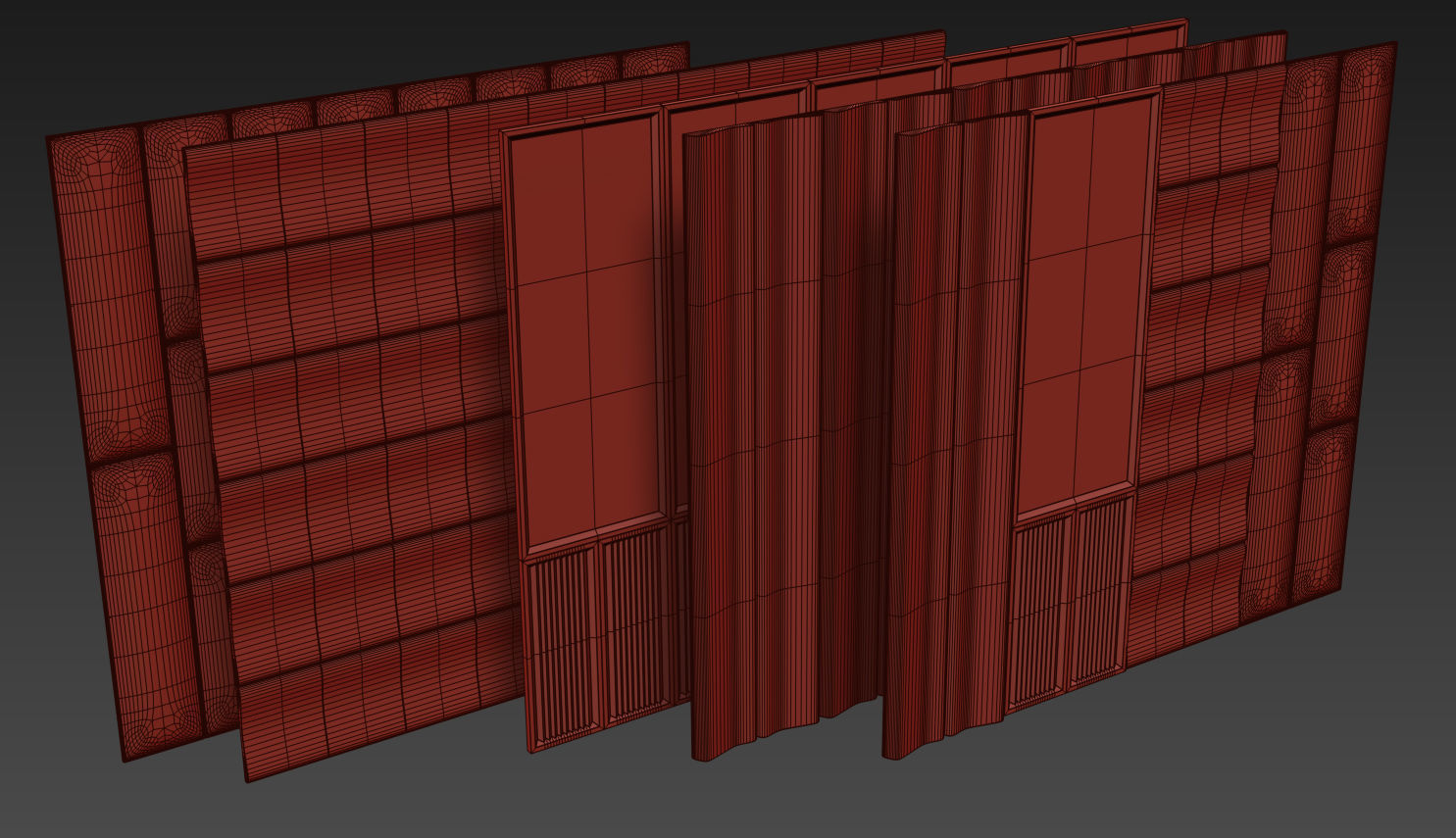 Decorative V2 Wall Panels 3D model_9