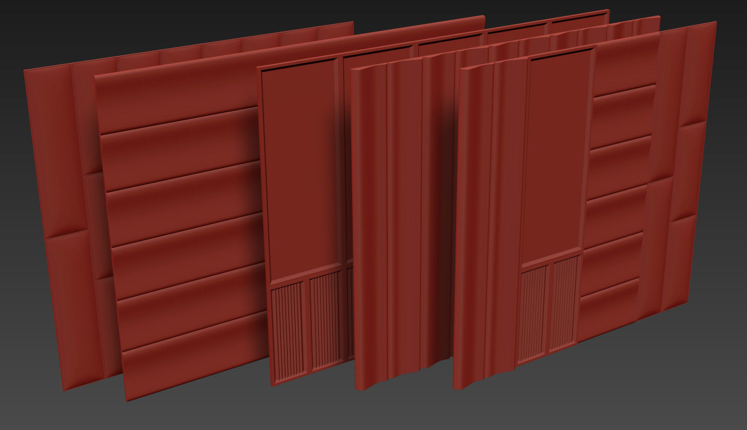 Decorative V2 Wall Panels 3D model_8