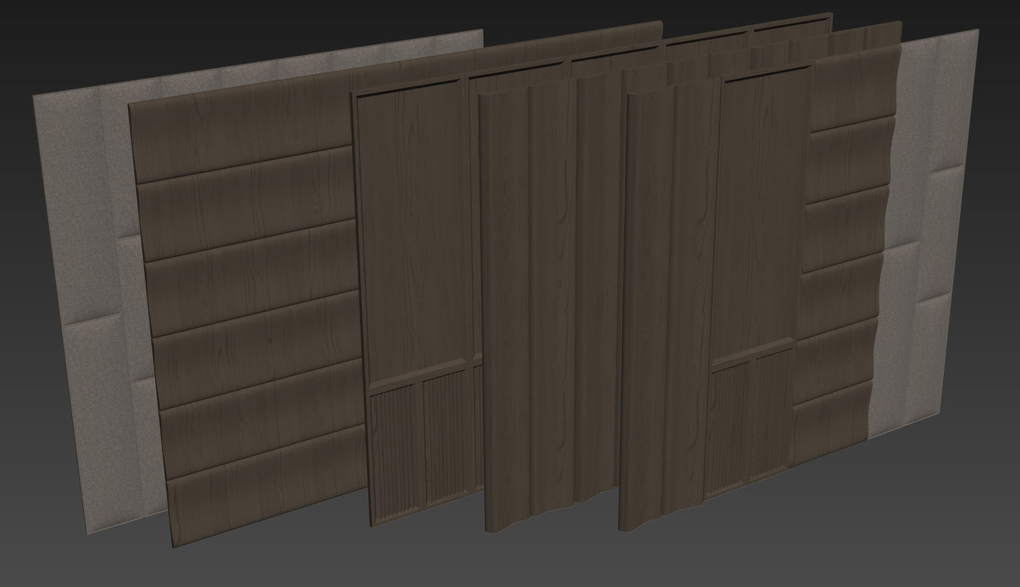 Decorative V2 Wall Panels 3D model_7