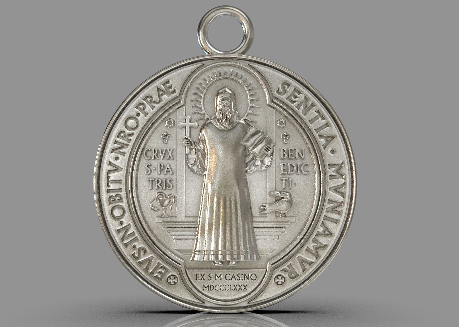 Saint Benedict medal 3D print model_2