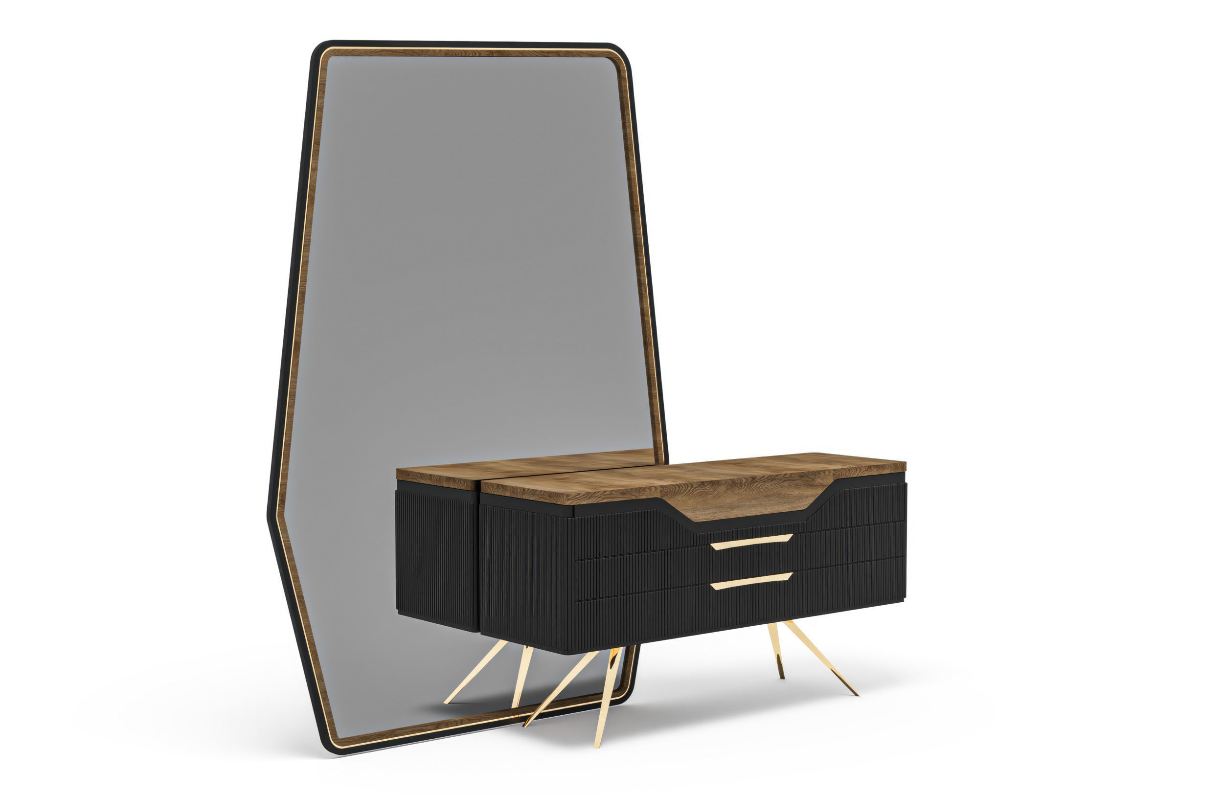 bedroom furniture set 3D model_2