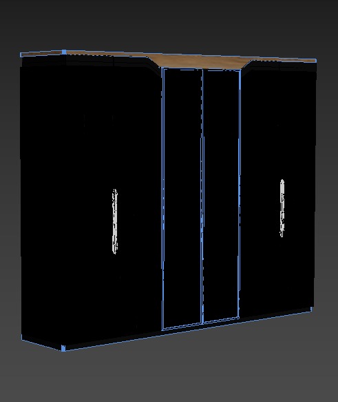 bedroom furniture set 3D model_6