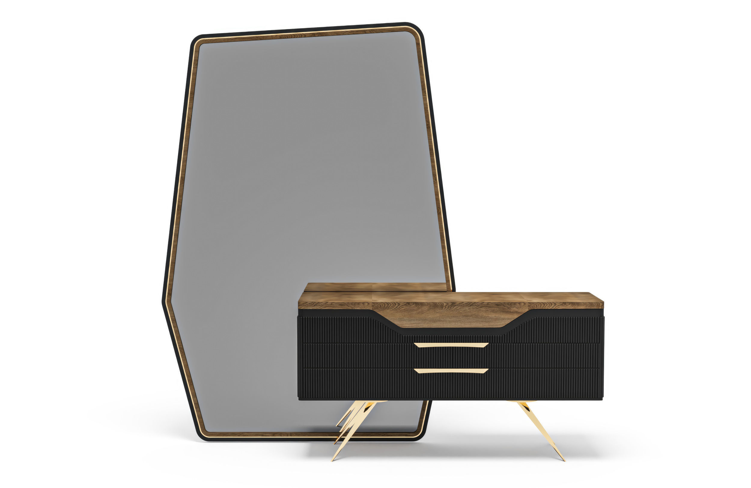 bedroom furniture set 3D model_1