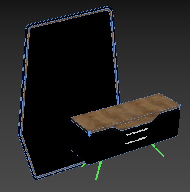 bedroom furniture set 3D model_9