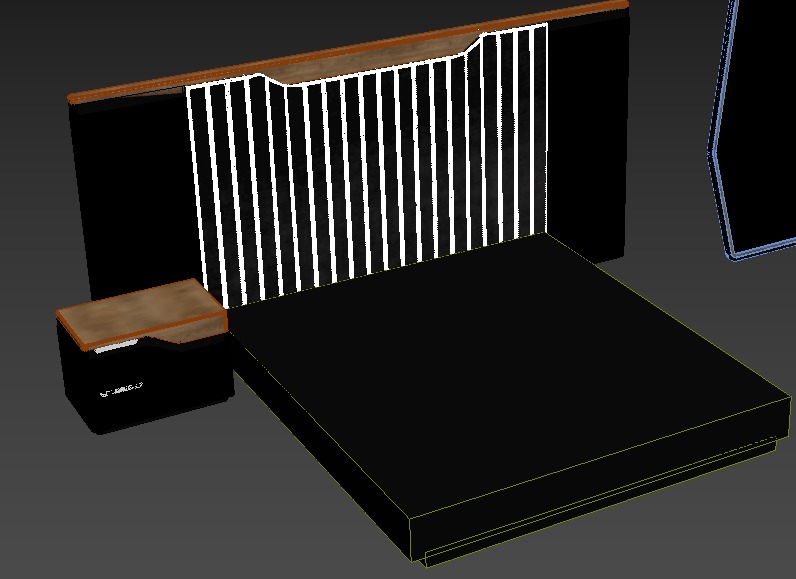 bedroom furniture set 3D model_8