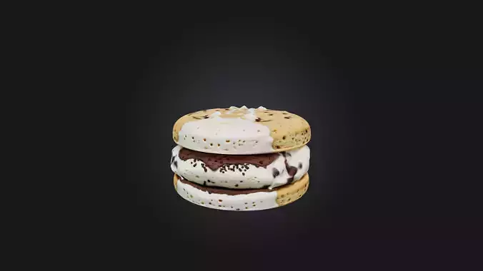 Cartoon Ice Cream Sandwich