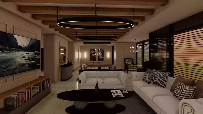 Luxury Living Room 3D Model Set for Architectural Visualization 3D model Luxury Living Room 3D Model Set for Architectural Visualization 3D model