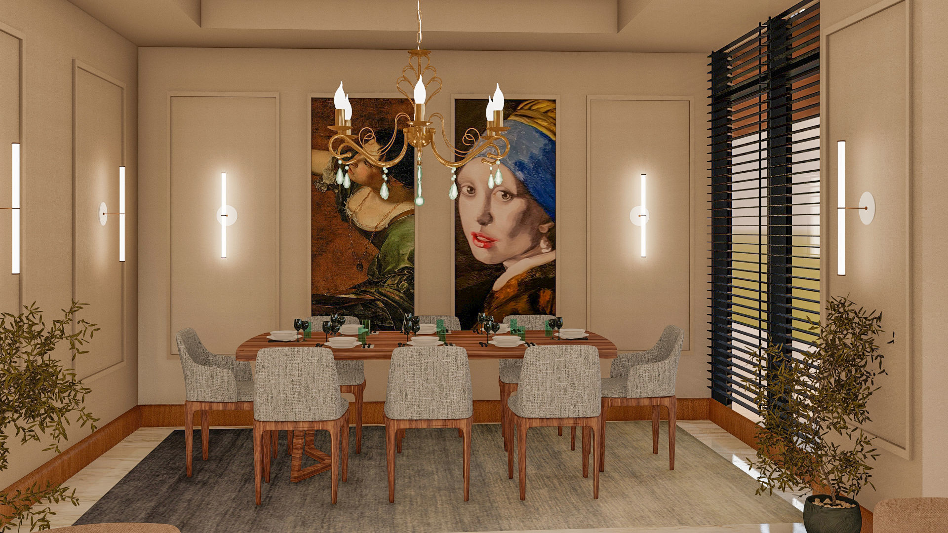 Luxury Living Room 3D Model Set for Architectural Visualization 3D model_5