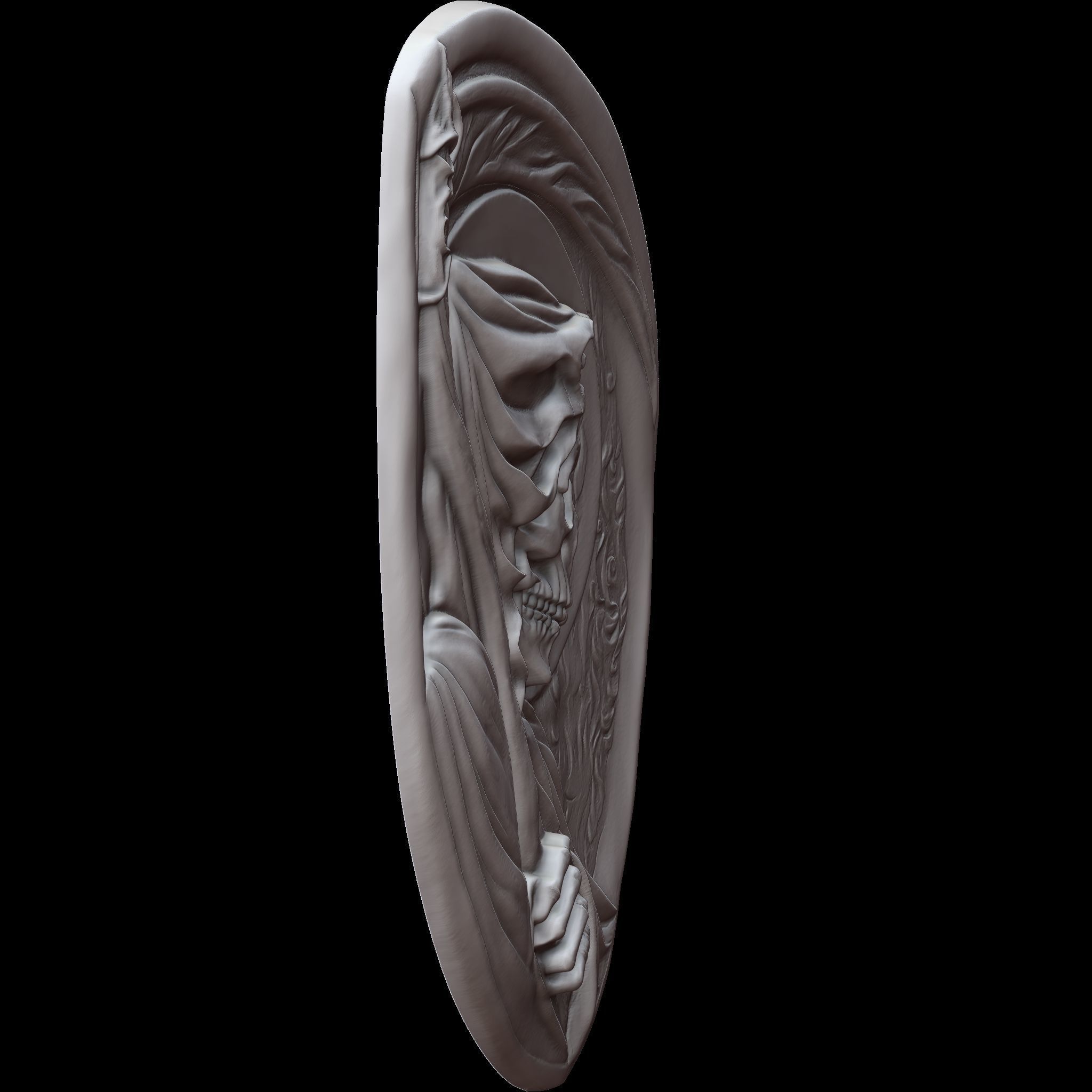 Grim Reaper Relief STL file for 3d printing or CNC 3D print model_10