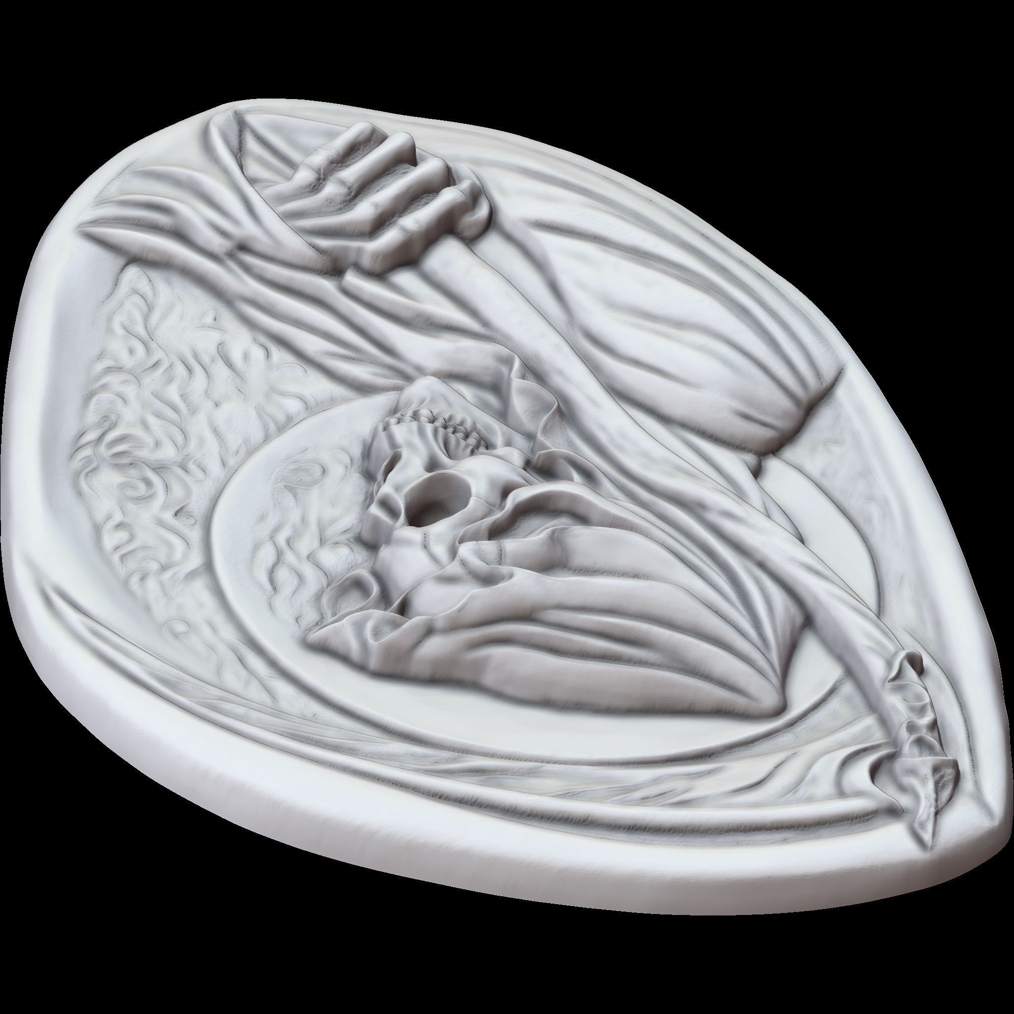 Grim Reaper Relief STL file for 3d printing or CNC 3D print model_16