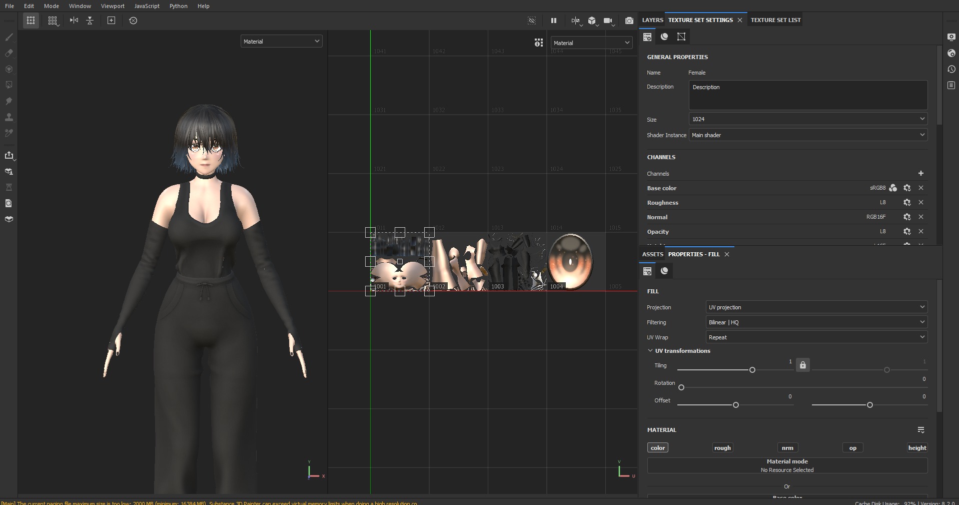 Female Low-poly 3D model_46