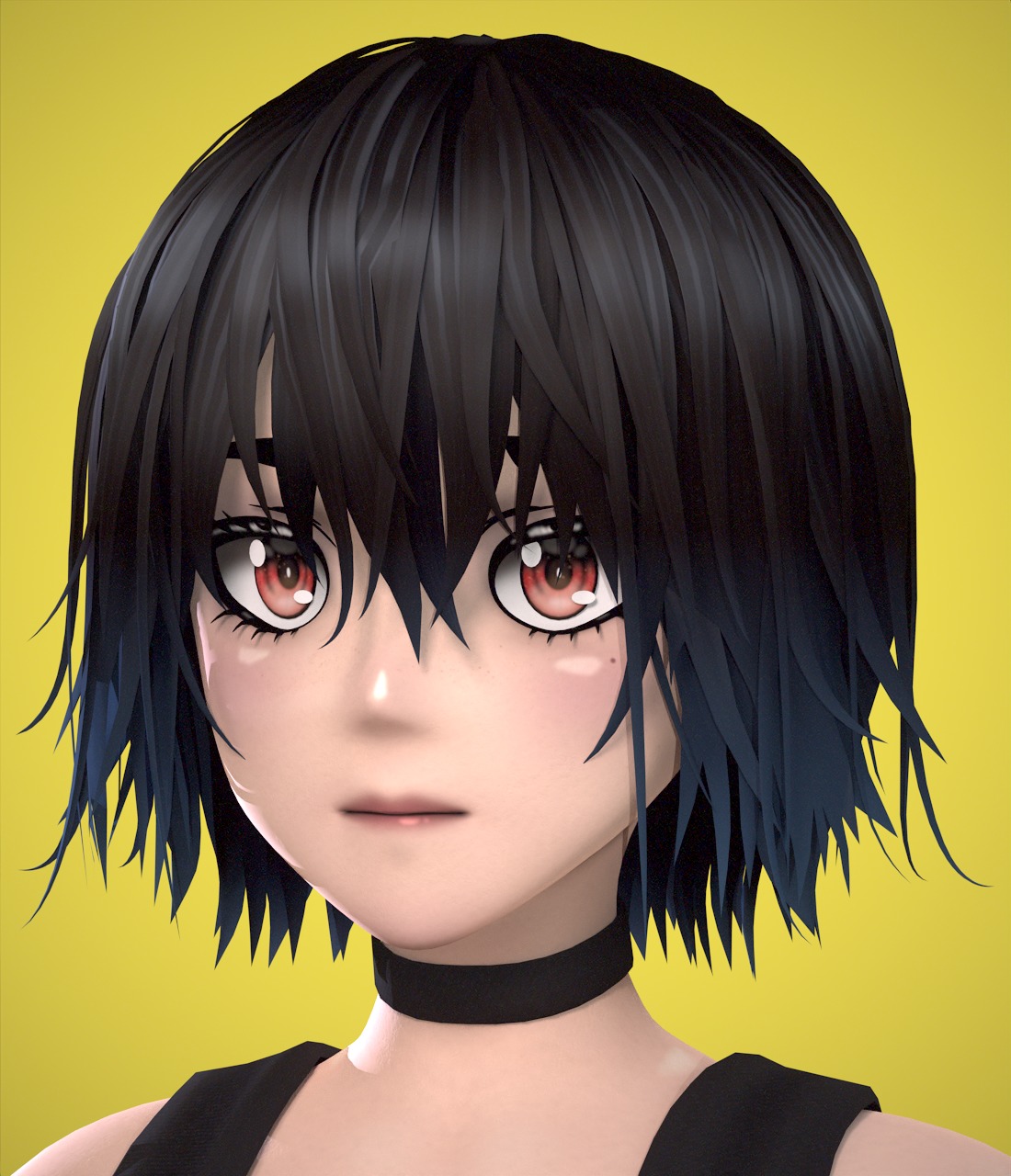 Female Low-poly 3D model_32