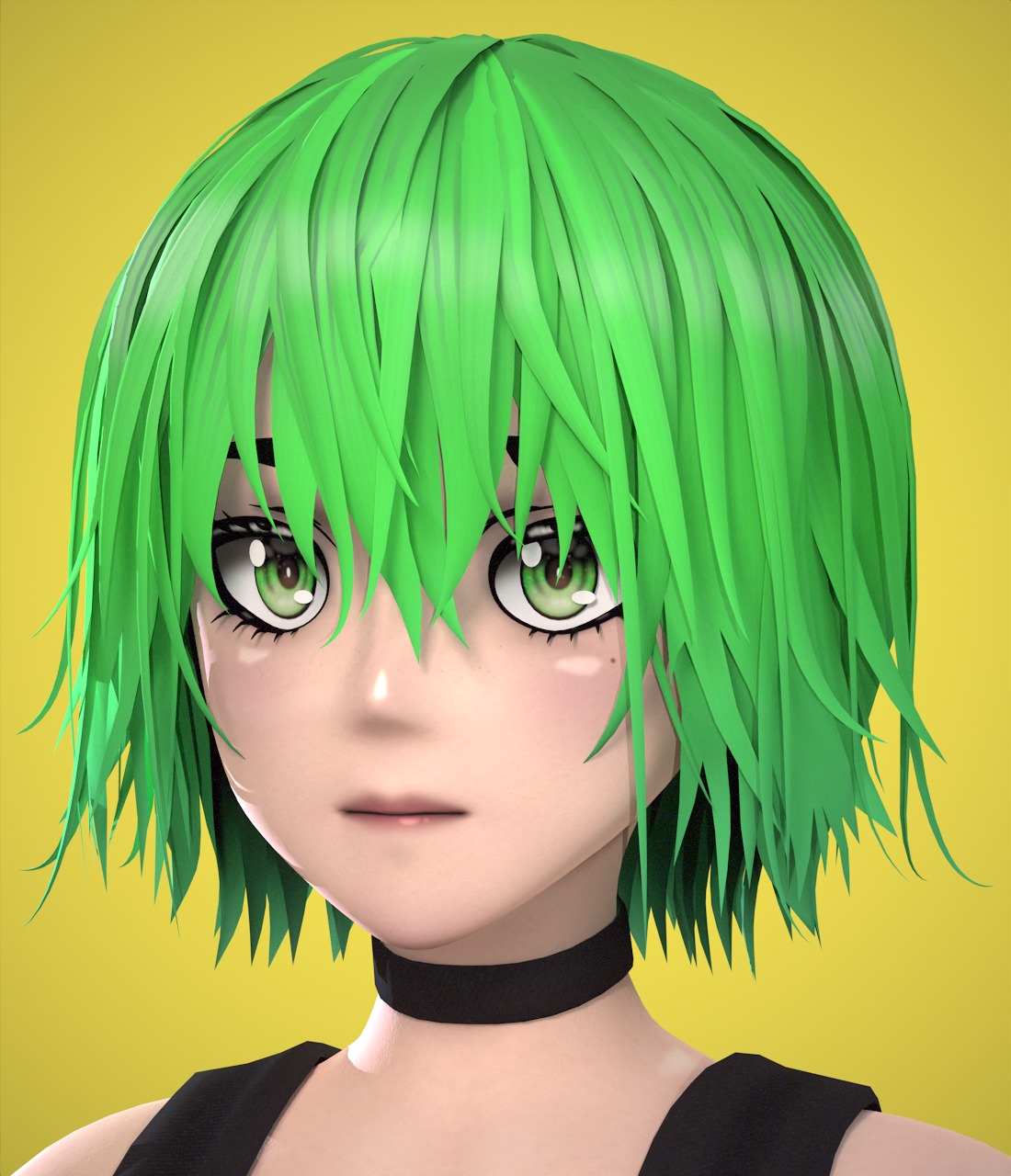 Female Low-poly 3D model_26