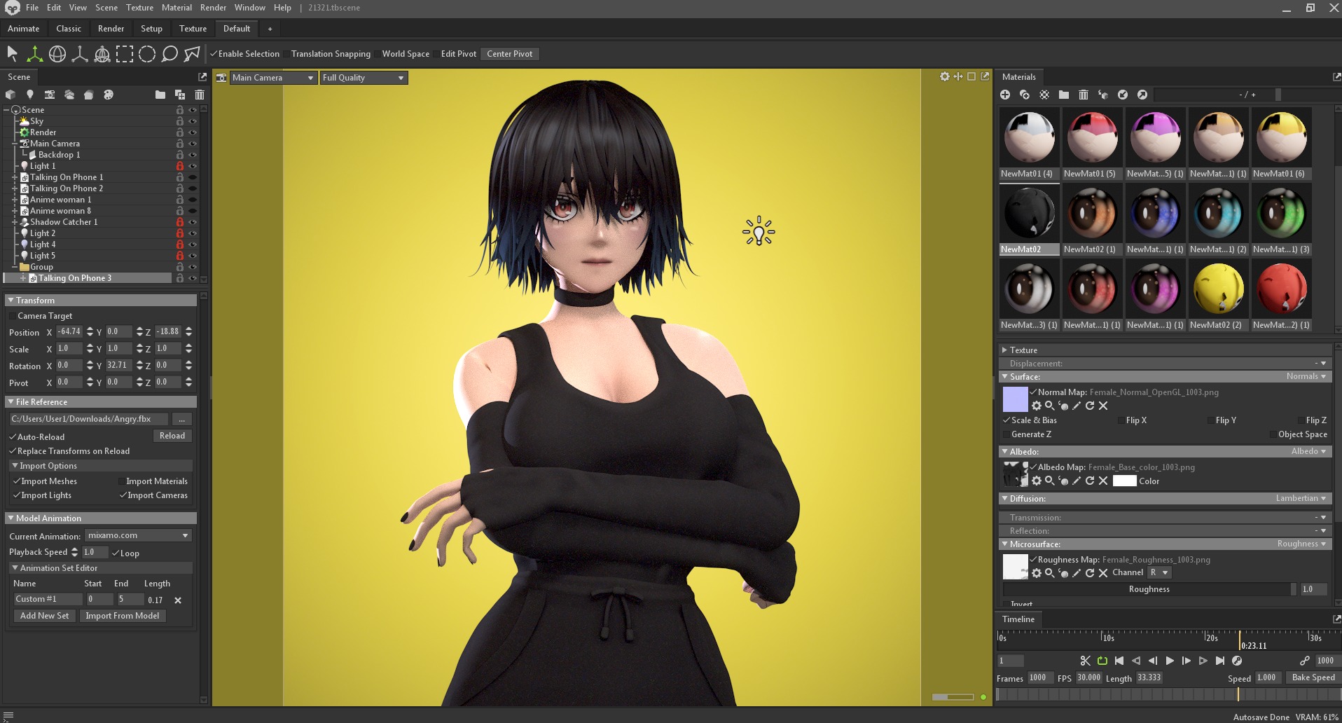 Female Low-poly 3D model_44