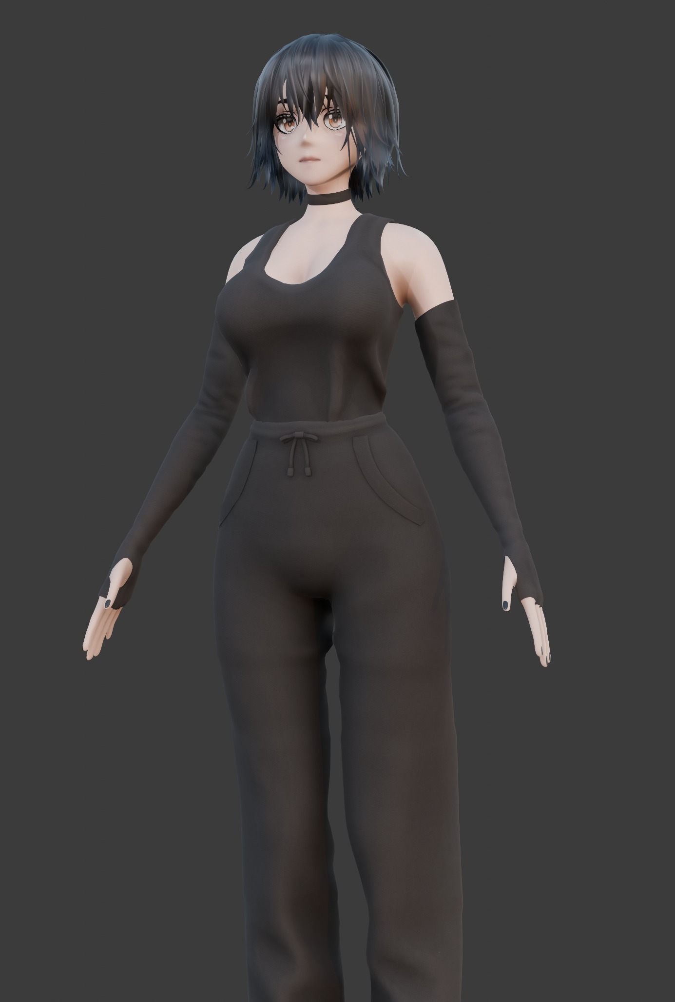 Female Low-poly 3D model_40