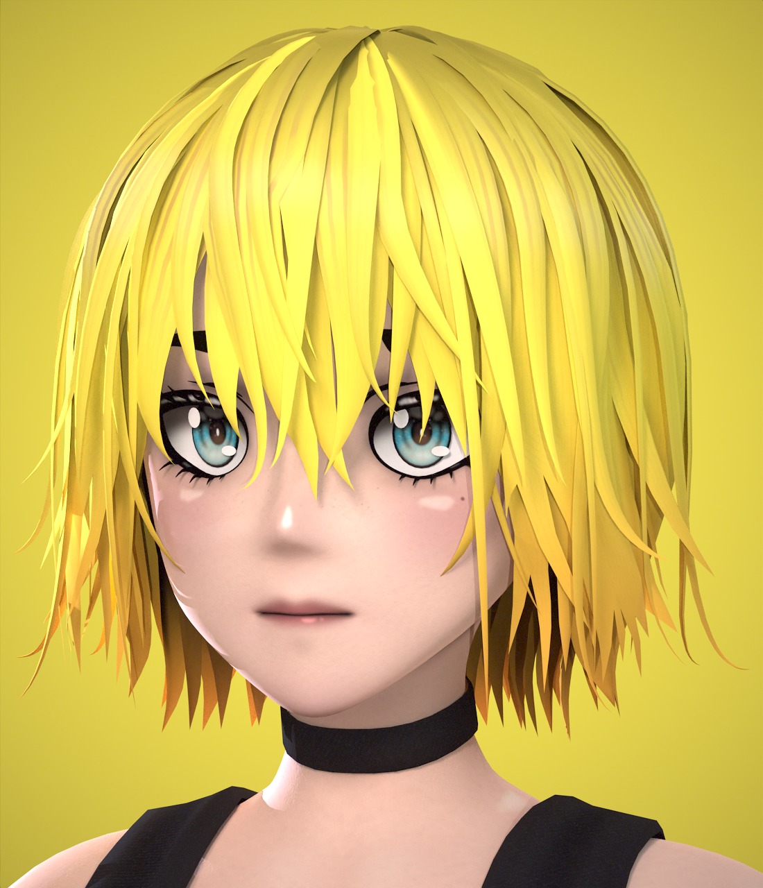 Female Low-poly 3D model_28