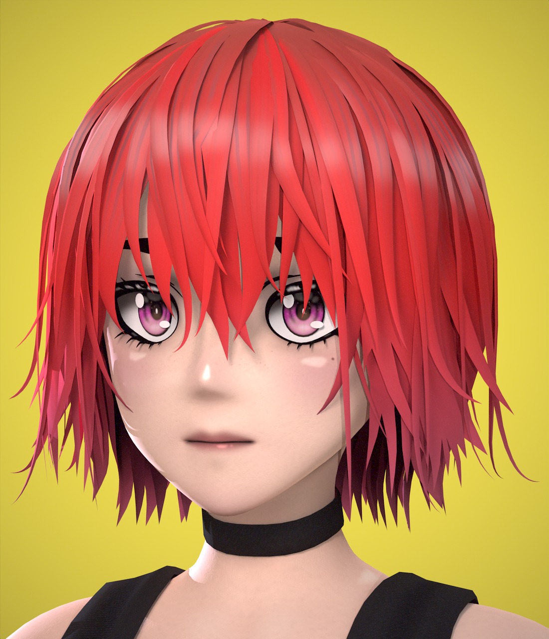 Female Low-poly 3D model_27