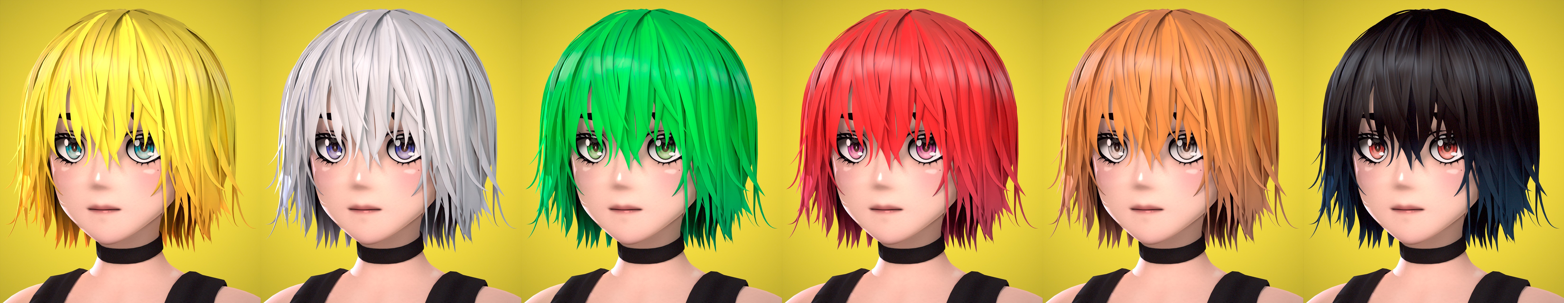 Female Low-poly 3D model_5