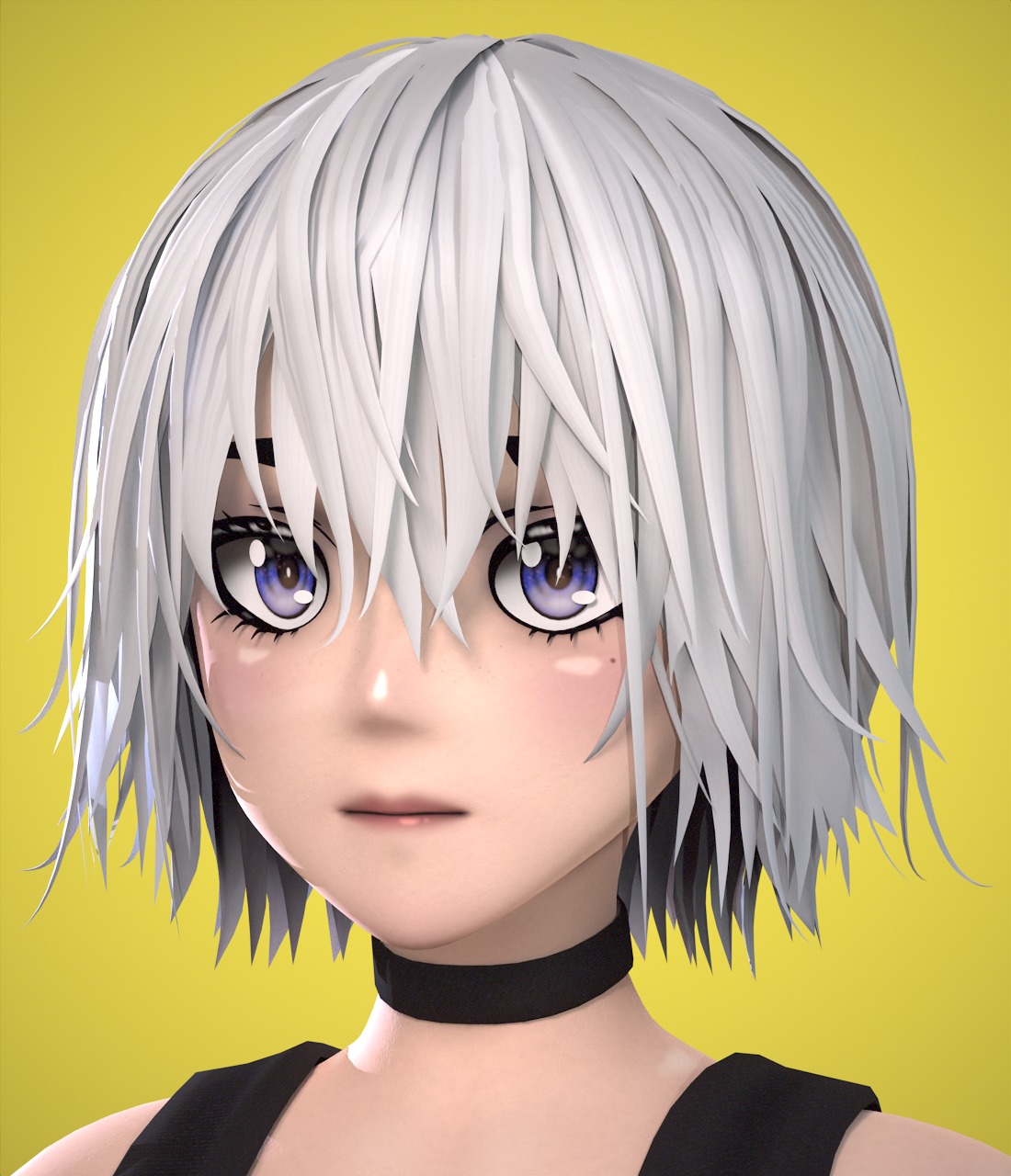 Female Low-poly 3D model_30