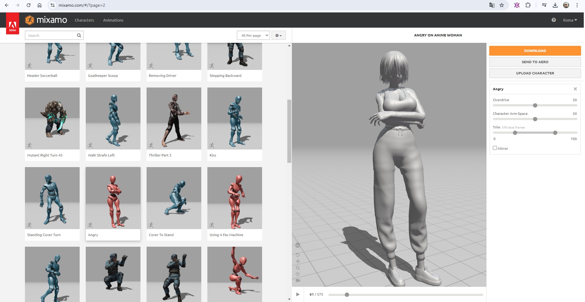 Female Low-poly 3D model_42