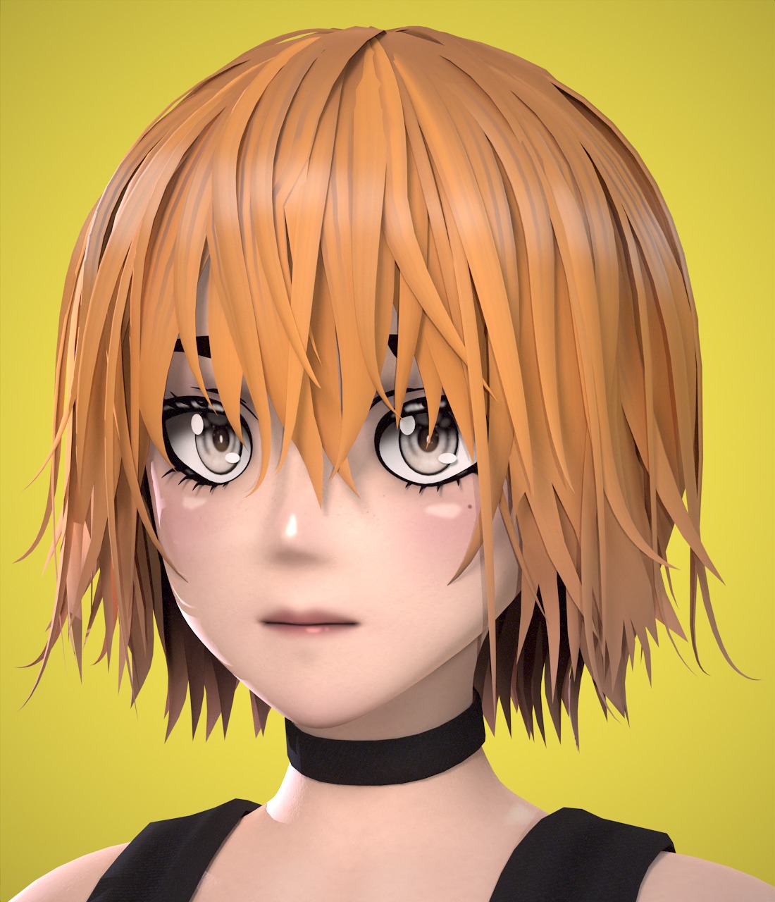 Female Low-poly 3D model_29