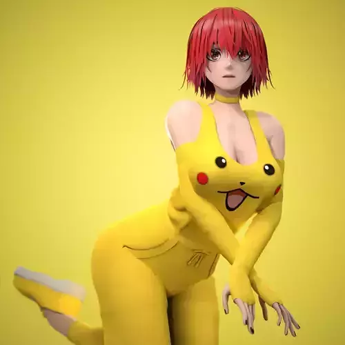 Female Low-poly 3D model Female Low-poly 3D model