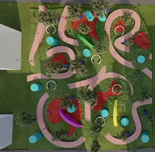 Vibrant Urban Playground 3D Model