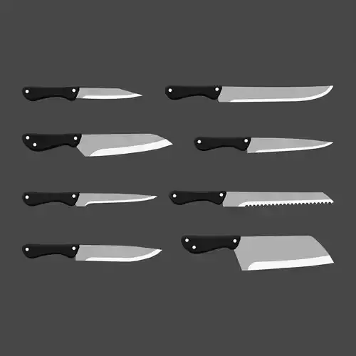 Low Poly Stylized Knife Pack
