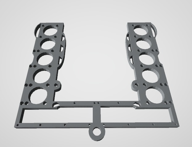 3D Printable V10 Keychain 3D print model 3D print model_2