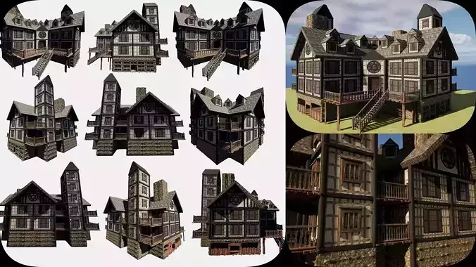 Medieval Fantasy House-Mansion-Manor-Hotel