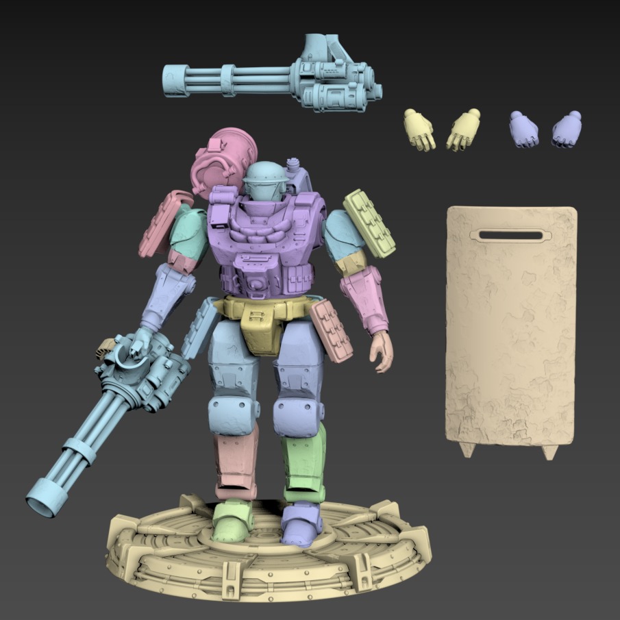 Drake Poseable 100mm Set 3D print model_5