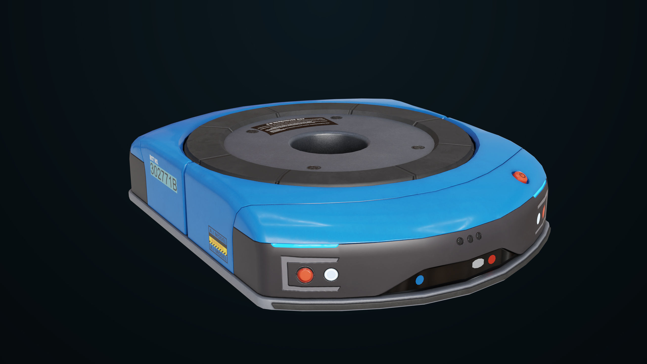 Warehouse Robot Generic All PBR Unity UE Textures Low-poly 3D model_7