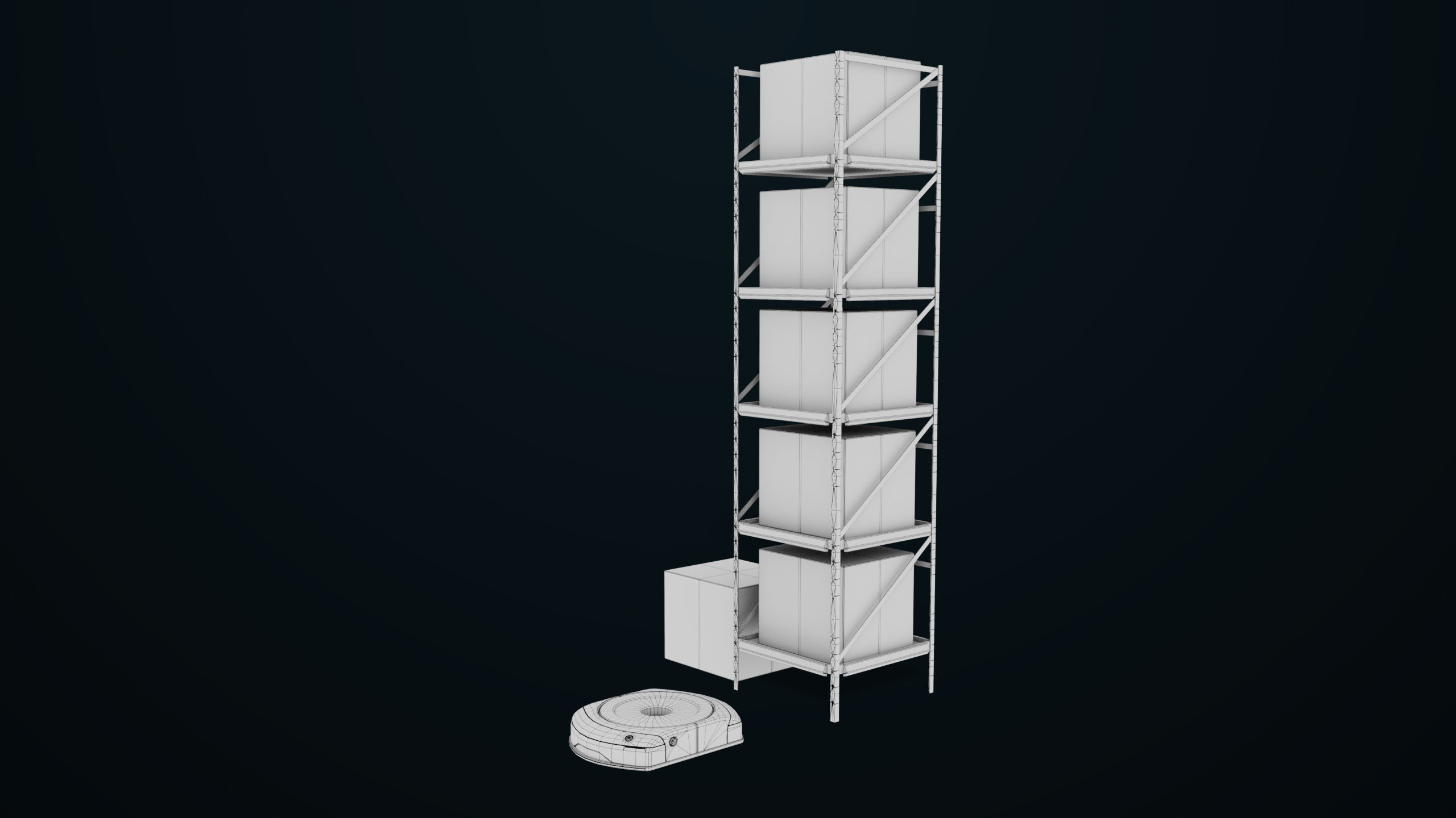 Warehouse Robot Generic All PBR Unity UE Textures Low-poly 3D model_31