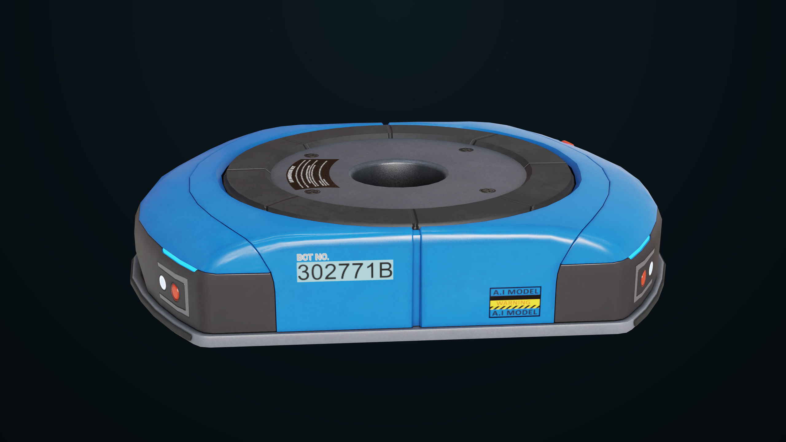 Warehouse Robot Generic All PBR Unity UE Textures Low-poly 3D model_8