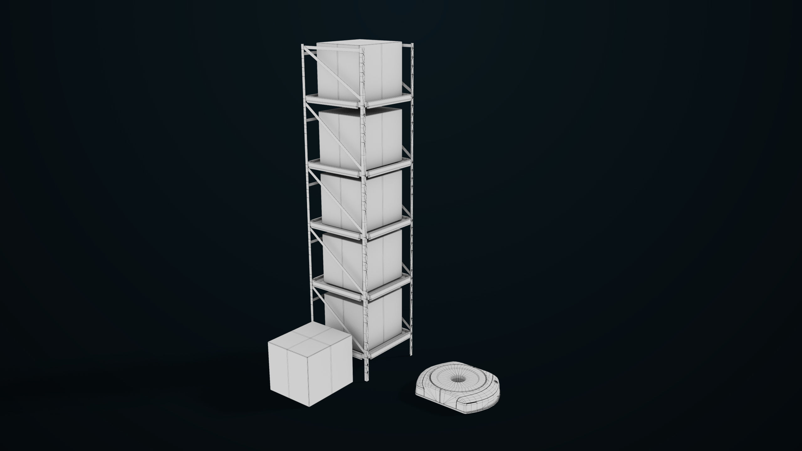 Warehouse Robot Generic All PBR Unity UE Textures Low-poly 3D model_32