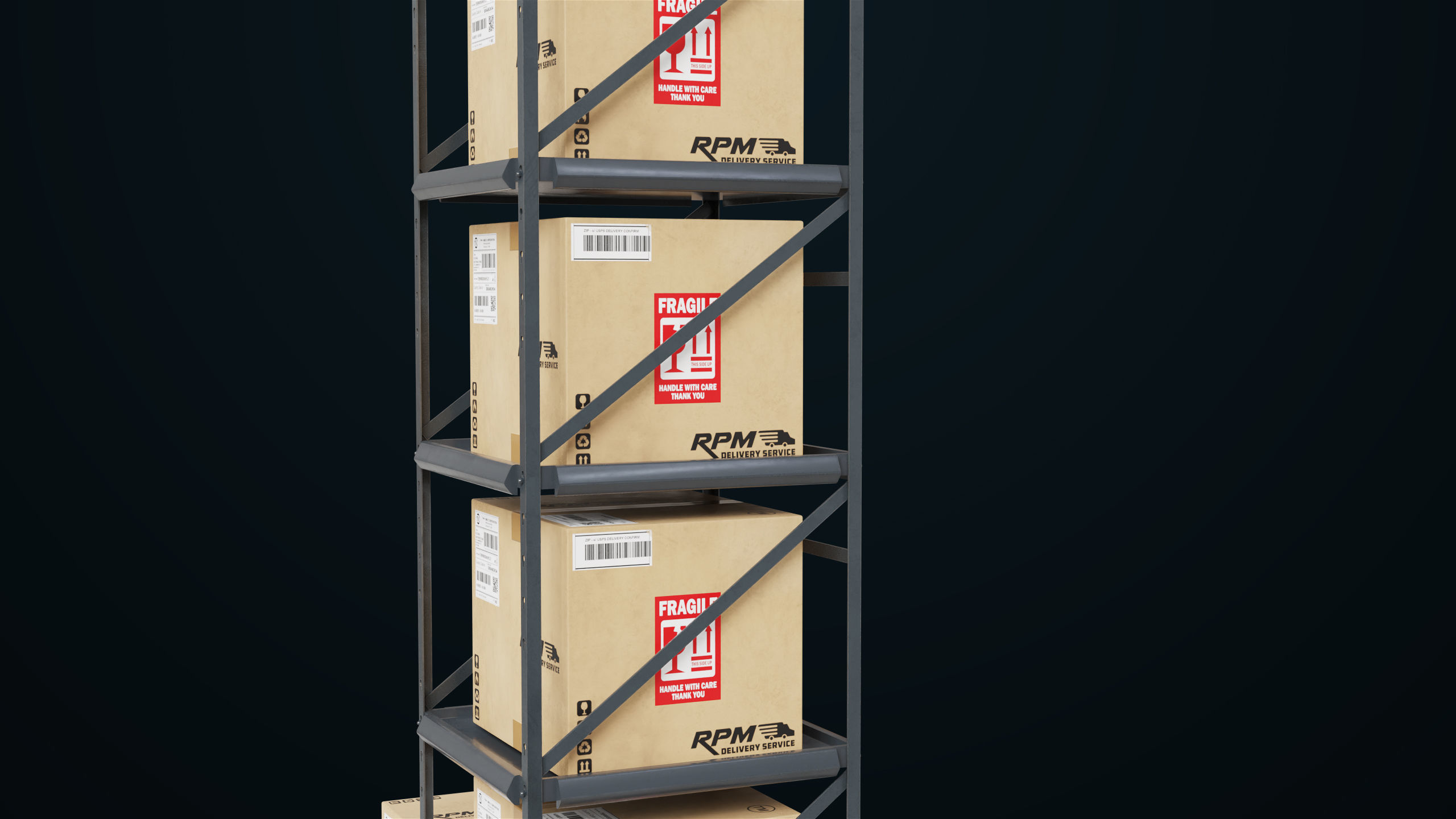 Warehouse Robot Generic All PBR Unity UE Textures Low-poly 3D model_23