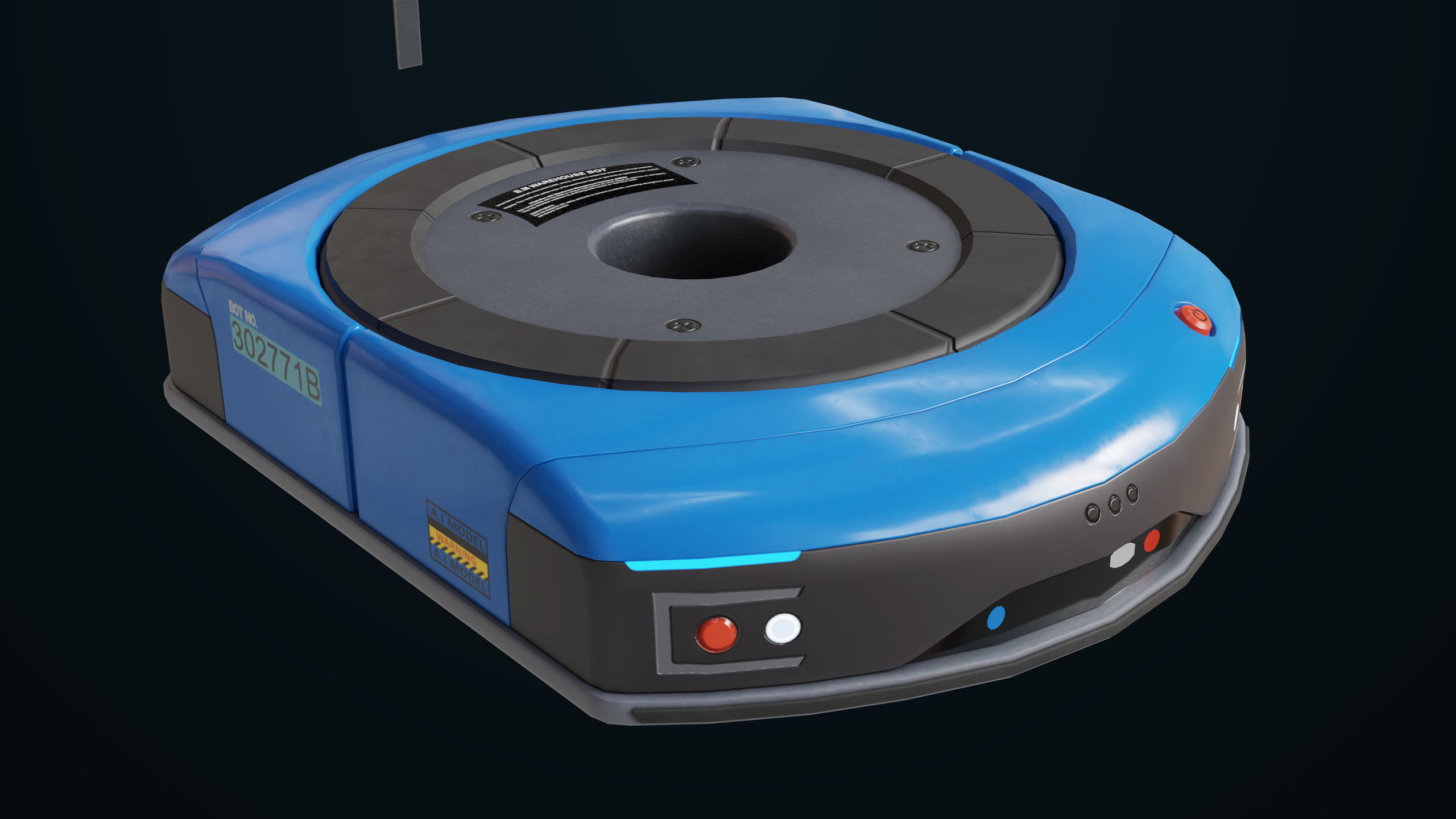 Warehouse Robot Generic All PBR Unity UE Textures Low-poly 3D model_18